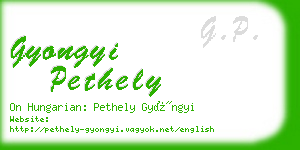 gyongyi pethely business card